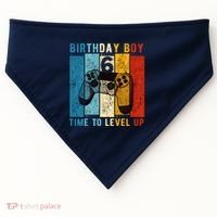 6 Year Old Birthday Boy 6 Time To Level Up 6th Birthday Boy USA-Made Doggie Bandana thumb 0