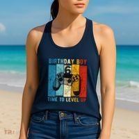6 Year Old Birthday Boy 6 Time To Level Up 6th Birthday Boy Women's Tank Top thumb 2