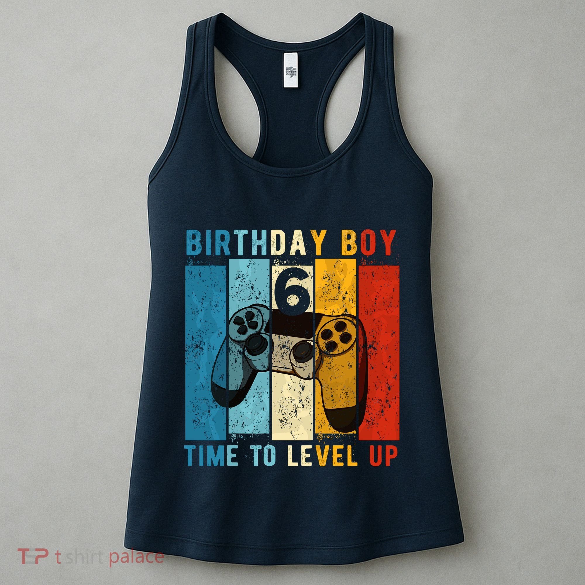 6 Year Old Birthday Boy 6 Time To Level Up 6th Birthday Boy Women's Tank Top