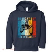 6 Year Old Birthday Boy 6 Time To Level Up 6th Birthday Boy Toddler Hoodie thumb 0