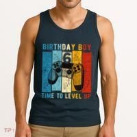 6 Year Old Birthday Boy 6 Time To Level Up 6th Birthday Boy Tank Top thumb 3
