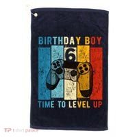 6 Year Old Birthday Boy 6 Time To Level Up 6th Birthday Boy Golf Towel thumb 0