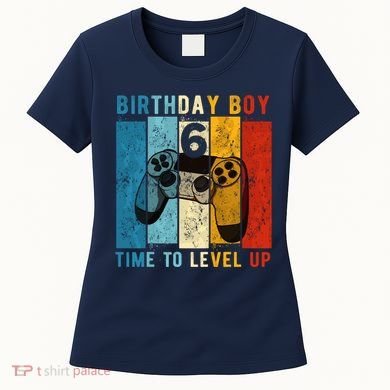 6 Year Old Birthday Boy 6 Time To Level Up 6th Birthday Boy Women's T-Shirt