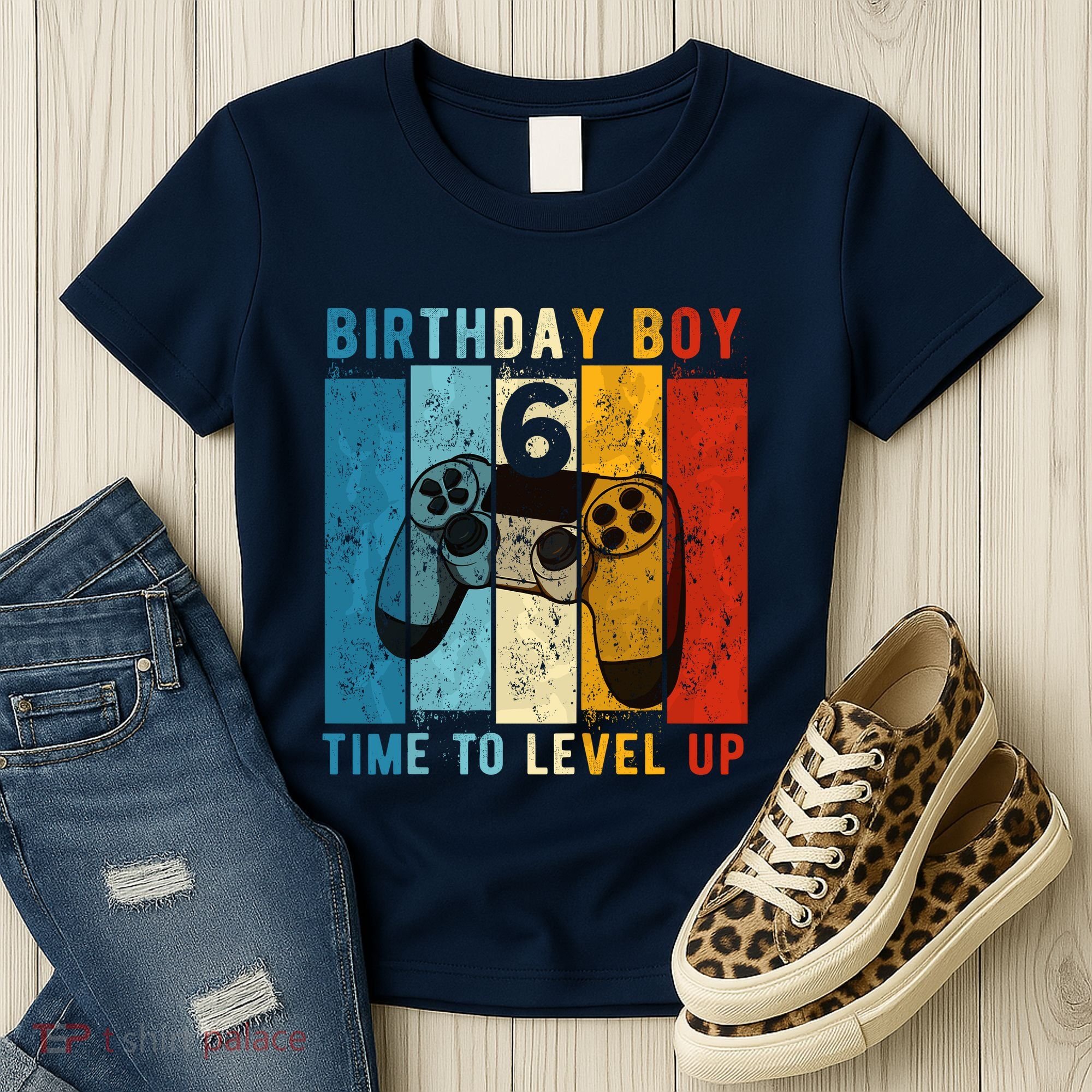 6 Year Old Birthday Boy 6 Time To Level Up 6th Birthday Boy Women's T-Shirt
