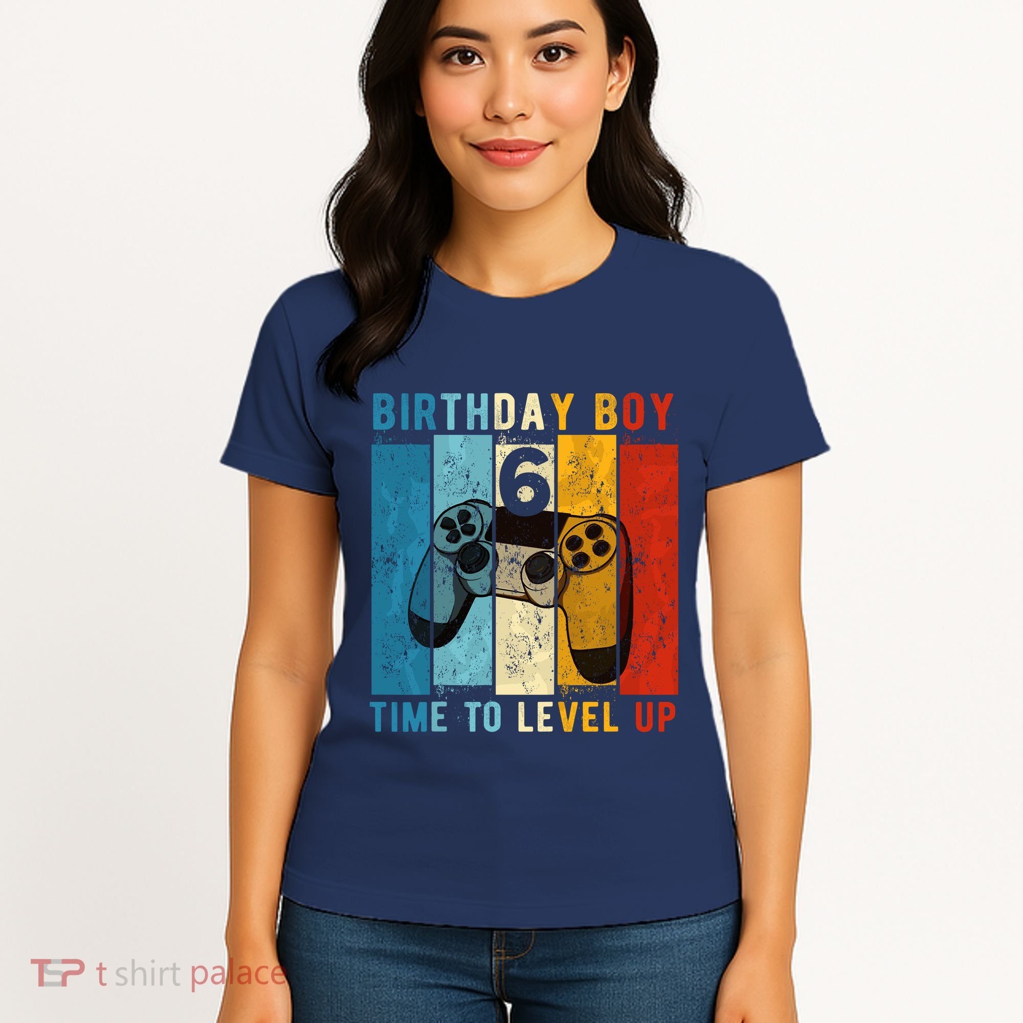 6 Year Old Birthday Boy 6 Time To Level Up 6th Birthday Boy Women's T-Shirt