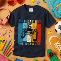 6 Year Old Birthday Boy 6 Time To Level Up 6th Birthday Boy Kids T-Shirt thumb 3