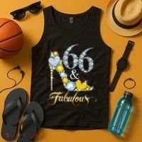 66 years old It's my Birthday 66th Birthday Diamond Crown Tank Top thumb 4