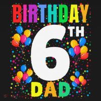 6 Years Old ItS My 6th Birthday Crew Balloons For Dad Apron thumb 3