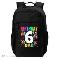 6 Years Old ItS My 6th Birthday Crew Balloons For Dad Backpack thumb 0