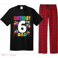 6 Years Old ItS My 6th Birthday Crew Balloons For Dad Pajama Set thumb 0