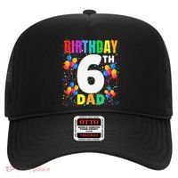 6 Years Old ItS My 6th Birthday Crew Balloons For Dad Hat thumb 0