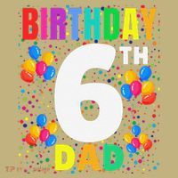 6 Years Old ItS My 6th Birthday Crew Balloons For Dad Sweatshirt thumb 2