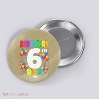 6 Years Old ItS My 6th Birthday Crew Balloons For Dad Button thumb 0