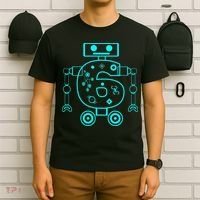 6 Year Old 6th Birthday Robot Themed Party Gift T-Shirt thumb 6