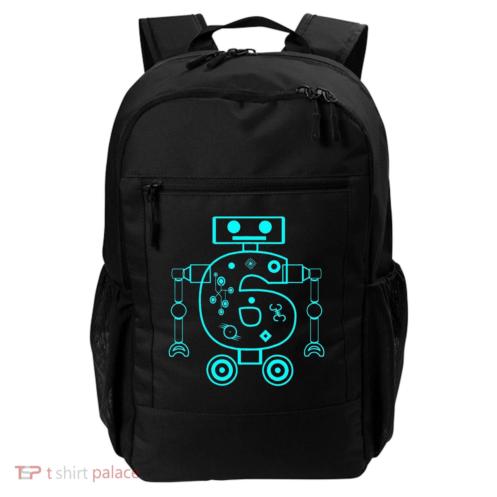 6 Year Old 6th Birthday Robot Themed Party Gift Backpack