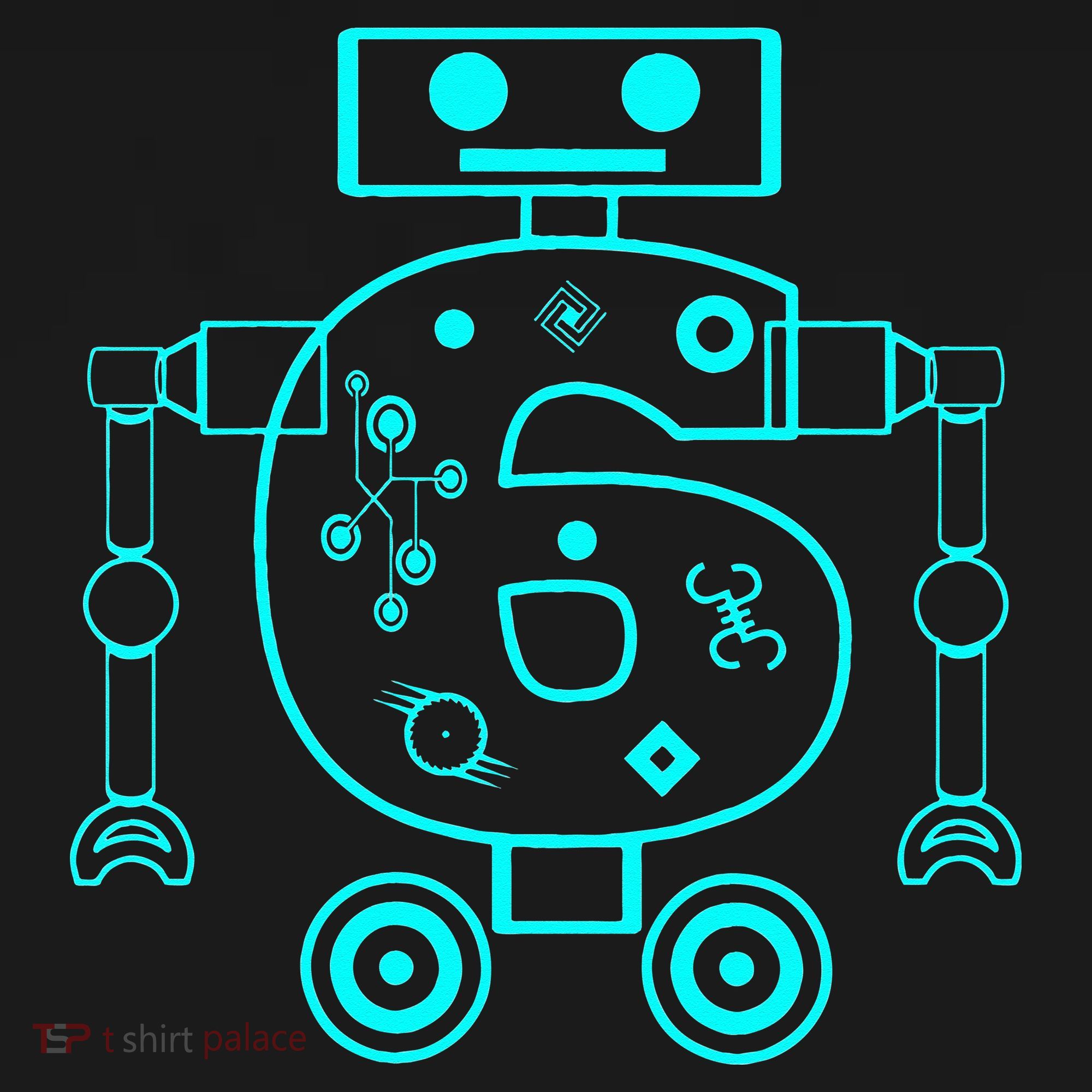6 Year Old 6th Birthday Robot Themed Party Gift Women's Tank Top