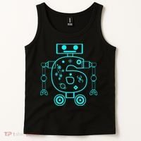 6 Year Old 6th Birthday Robot Themed Party Gift Tank Top thumb 2