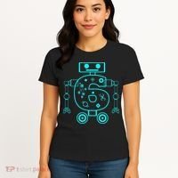 6 Year Old 6th Birthday Robot Themed Party Gift Women's T-Shirt thumb 4