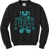 6 Year Old 6th Birthday Robot Themed Party Gift Kids Sweatshirt thumb 0
