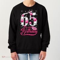 65 Year Old Gifts It's my 65th Birthday Pink Diamond Crown Women's Sweatshirt thumb 0