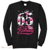 65 Year Old Gifts It's my 65th Birthday Pink Diamond Crown Sweatshirt thumb 0