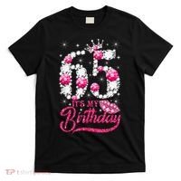 65 Year Old Gifts It's my 65th Birthday Pink Diamond Crown T-Shirt thumb 0