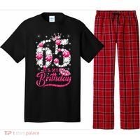 65 Year Old Gifts It's my 65th Birthday Pink Diamond Crown Pajama Set thumb 0