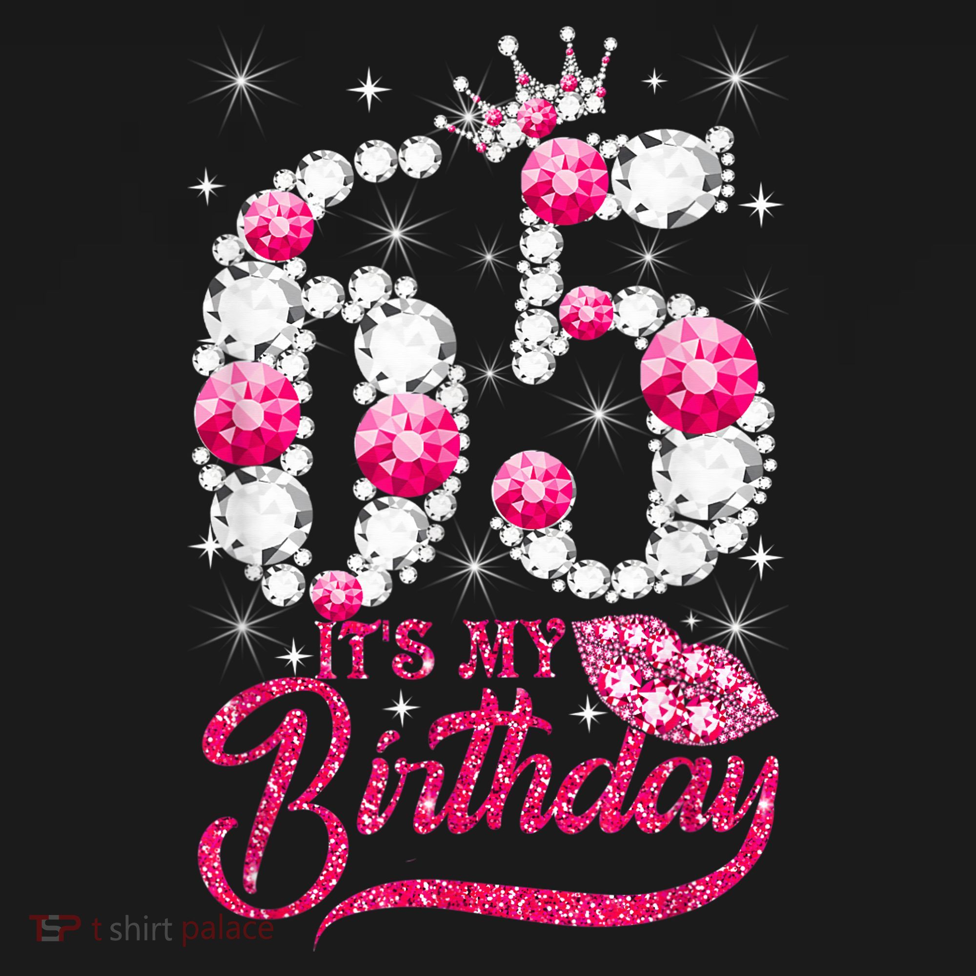 65 Year Old Gifts It's my 65th Birthday Pink Diamond Crown Women's Hoodie