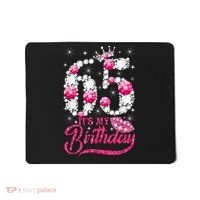 65 Year Old Gifts It's my 65th Birthday Pink Diamond Crown Mousepad thumb 0