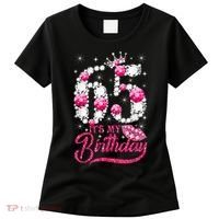 65 Year Old Gifts It's my 65th Birthday Pink Diamond Crown Women's T-Shirt thumb 0
