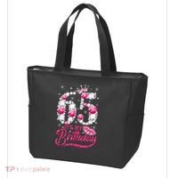 65 Year Old Gifts It's my 65th Birthday Pink Diamond Crown Tote Bag thumb 3