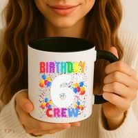 6 Years Old ItS My 6th Birthday Crew Balloons For Squad Coffee Mug thumb 3