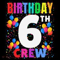 6 Years Old ItS My 6th Birthday Crew Balloons For Squad Coffee Mug thumb 5