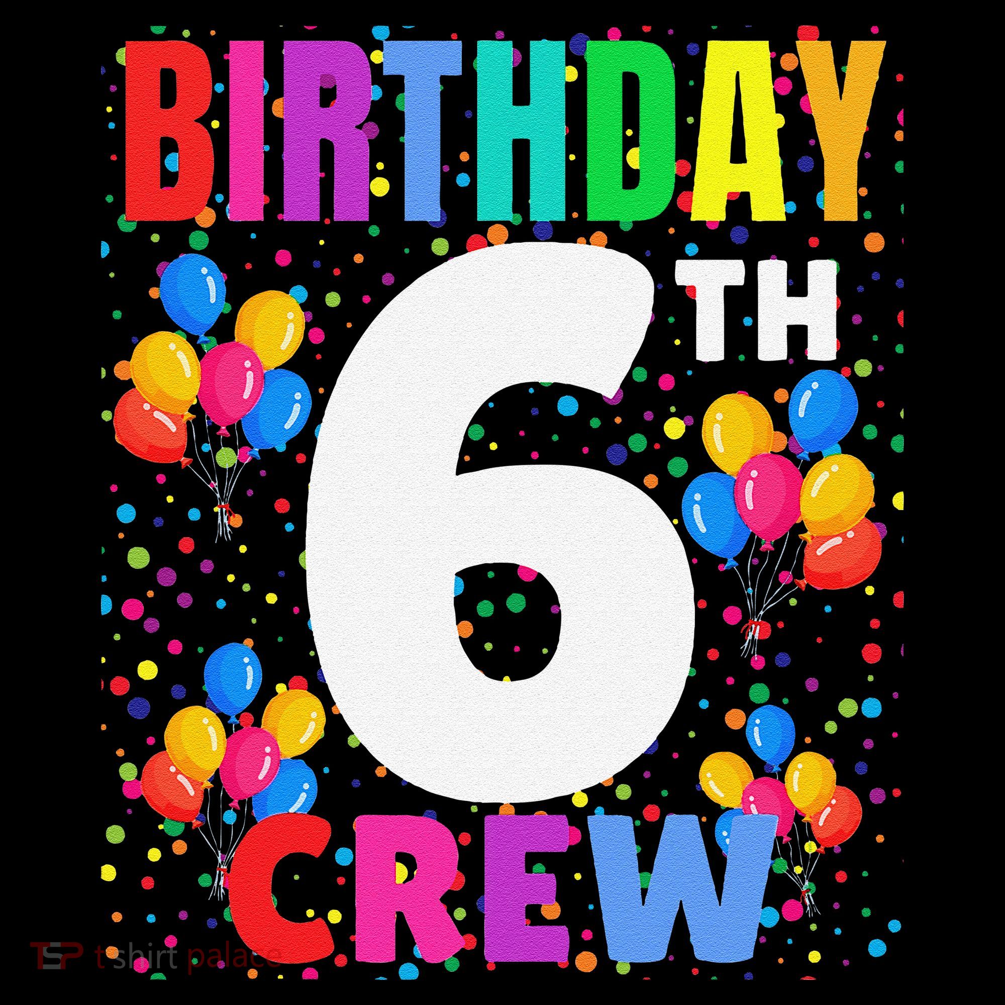 6 Years Old ItS My 6th Birthday Crew Balloons For Squad Coffee Mug