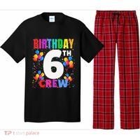 6 Years Old ItS My 6th Birthday Crew Balloons For Squad Pajama Set thumb 0