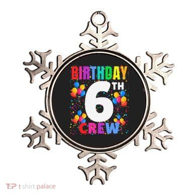 6 Years Old ItS My 6th Birthday Crew Balloons For Squad Ornament
