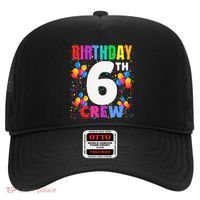 6 Years Old ItS My 6th Birthday Crew Balloons For Squad Hat thumb 0