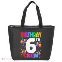 6 Years Old ItS My 6th Birthday Crew Balloons For Squad Tote Bag thumb 0