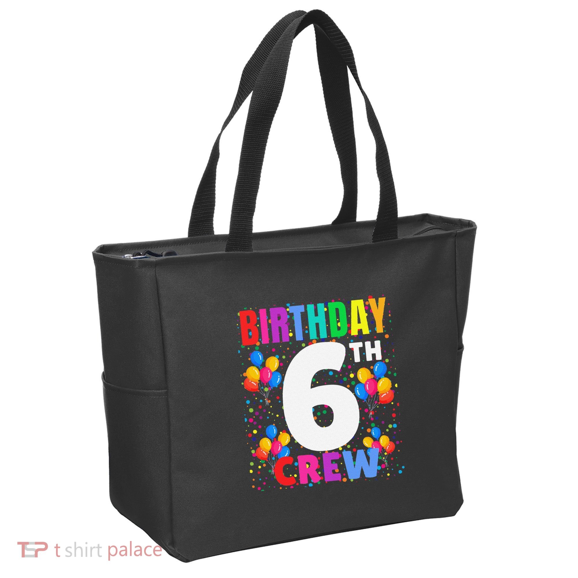 6 Years Old ItS My 6th Birthday Crew Balloons For Squad Tote Bag