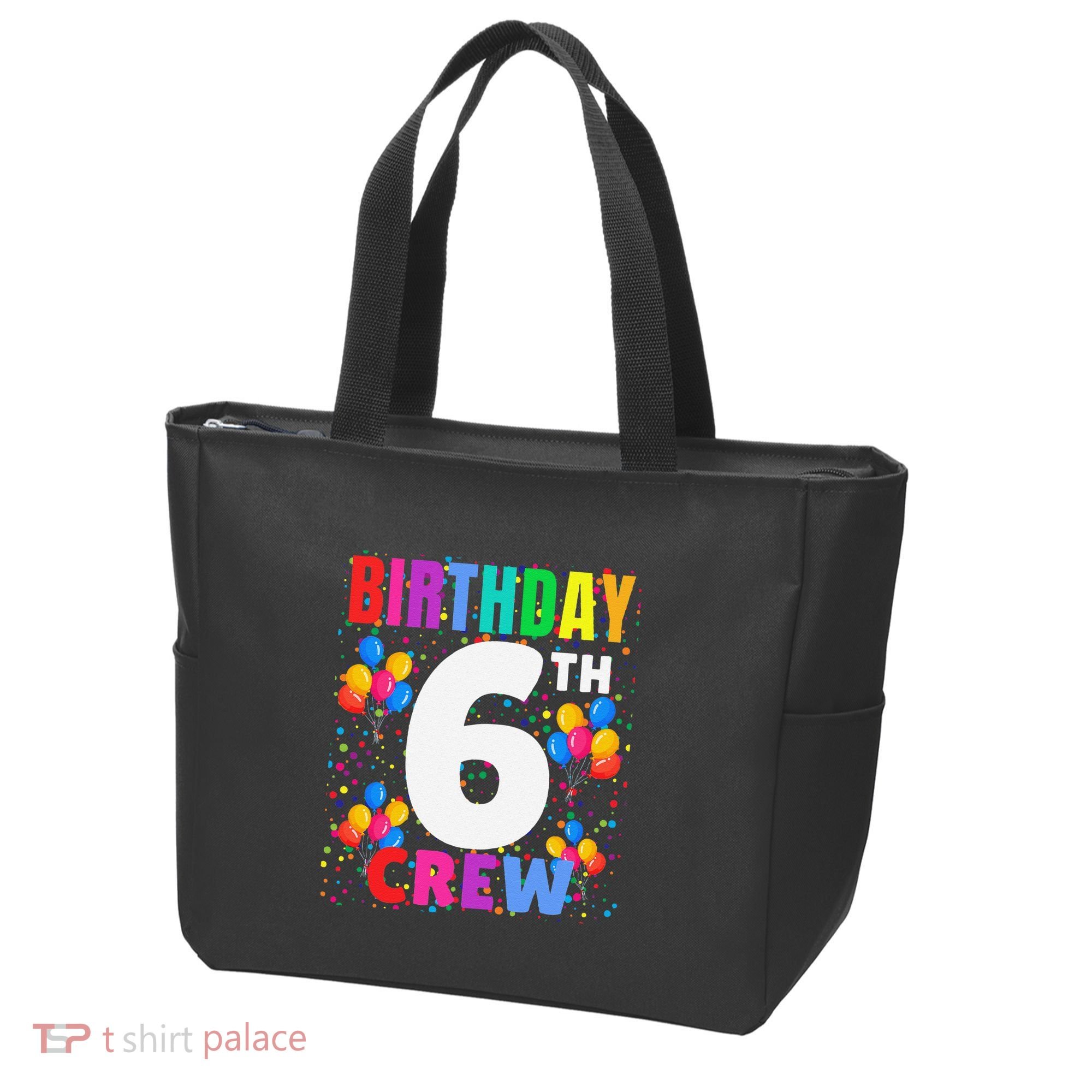 6 Years Old ItS My 6th Birthday Crew Balloons For Squad Tote Bag