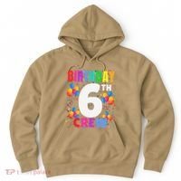6 Years Old ItS My 6th Birthday Crew Balloons For Squad Hoodie thumb 0