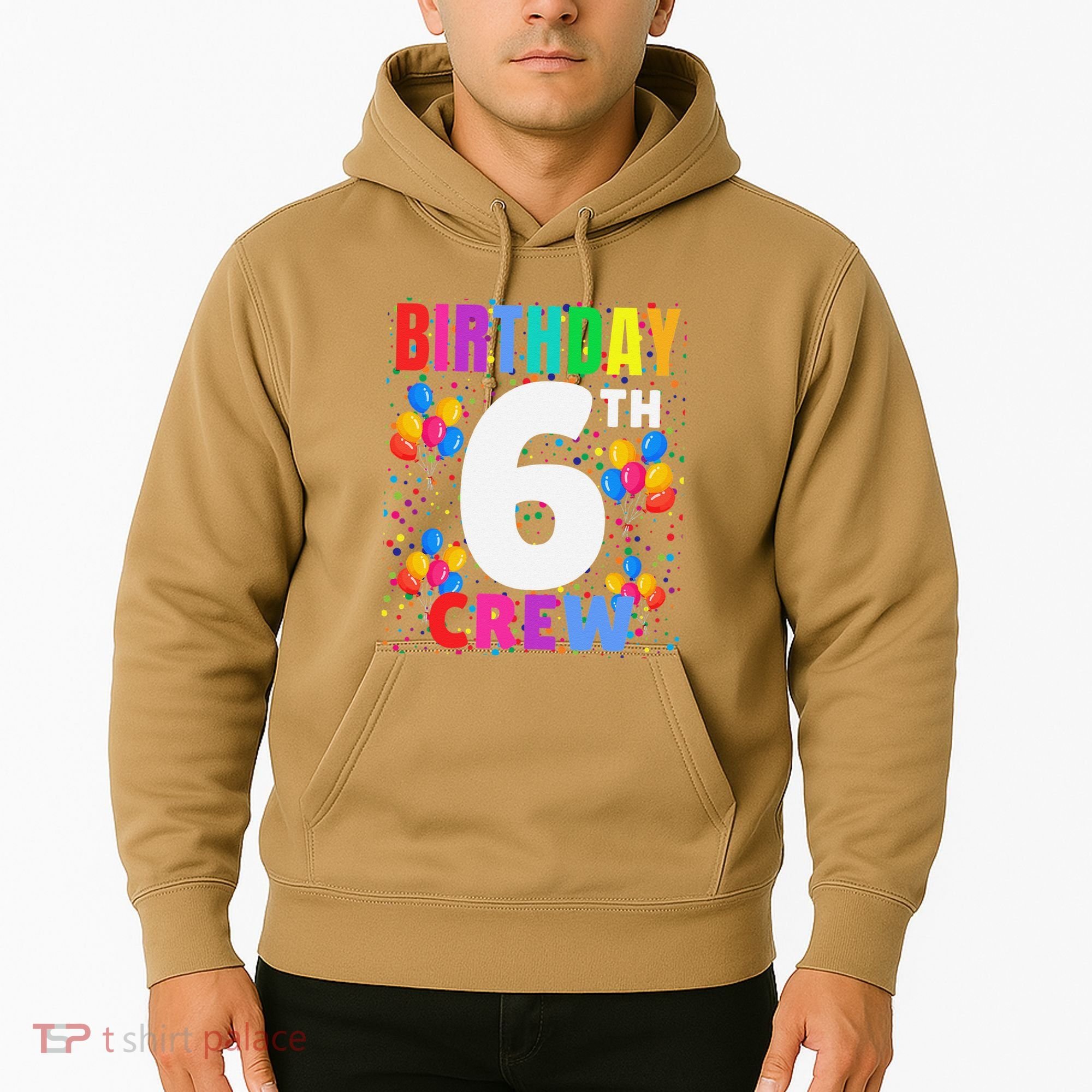 6 Years Old ItS My 6th Birthday Crew Balloons For Squad Hoodie