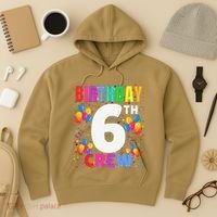 6 Years Old ItS My 6th Birthday Crew Balloons For Squad Hoodie thumb 3