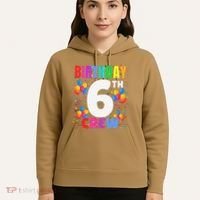 6 Years Old ItS My 6th Birthday Crew Balloons For Squad Hoodie thumb 5