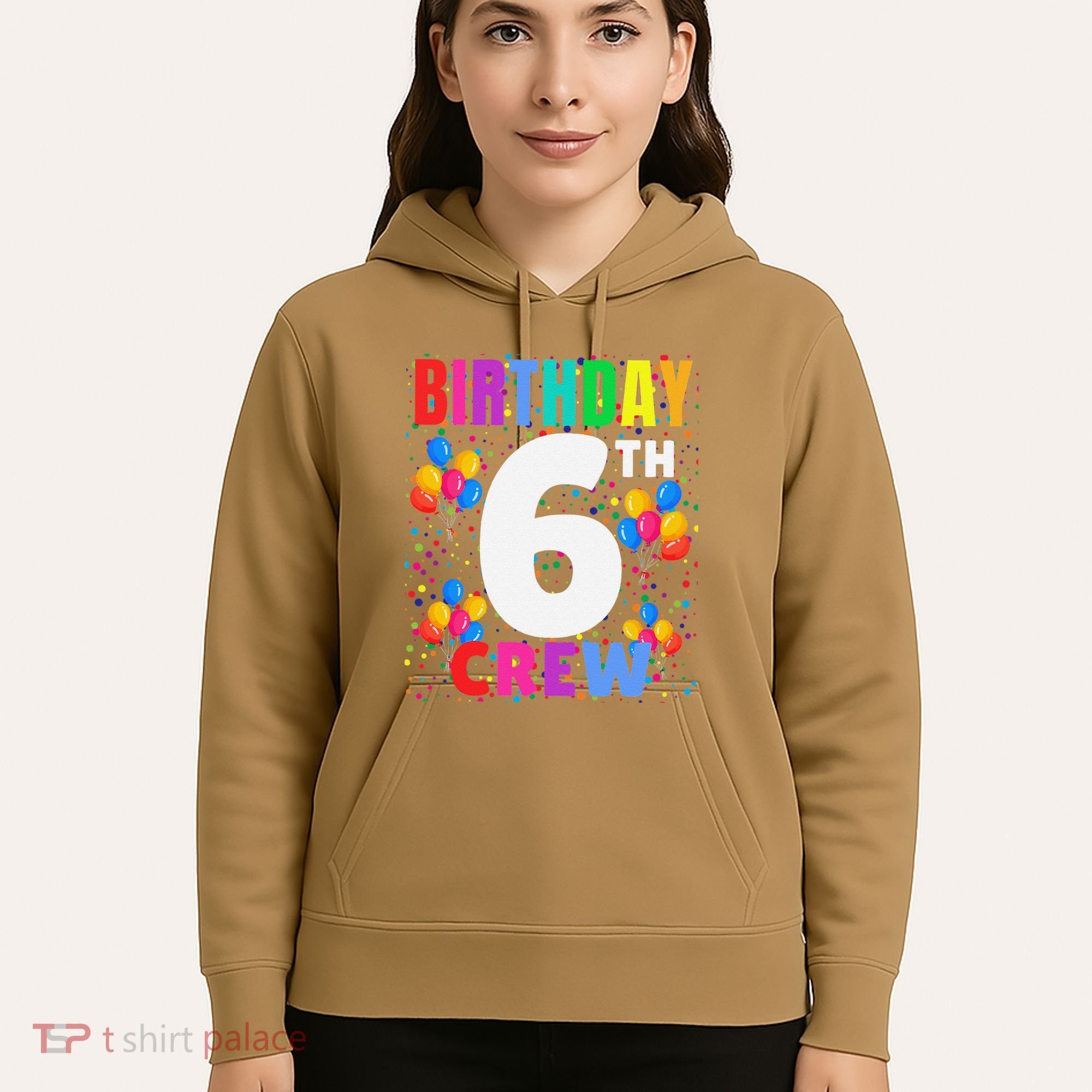 6 Years Old ItS My 6th Birthday Crew Balloons For Squad Hoodie