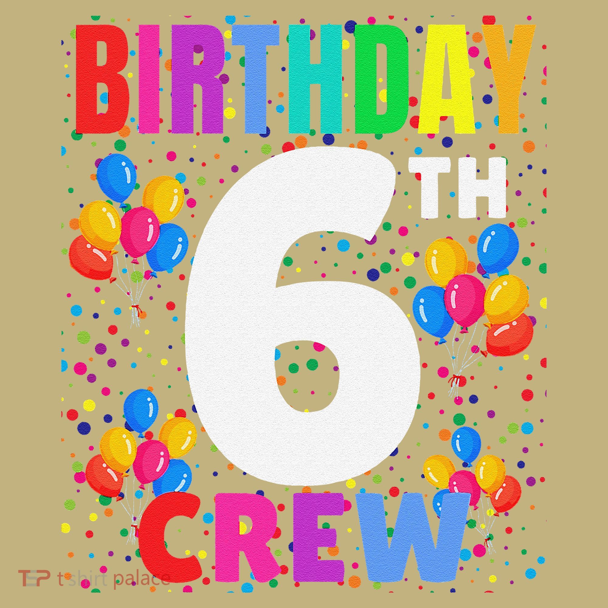 6 Years Old ItS My 6th Birthday Crew Balloons For Squad Hoodie