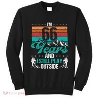 66 Year Old Hiker Mountains Outdoor Hiking 66 Birthday Sweatshirt thumb 0