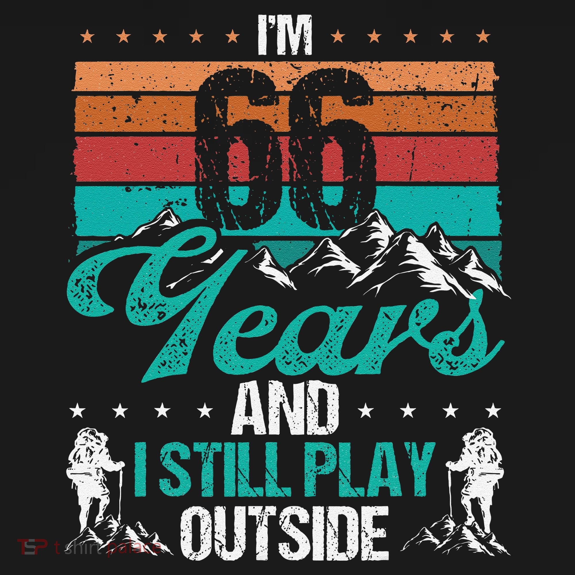 66 Year Old Hiker Mountains Outdoor Hiking 66 Birthday Sweatshirt