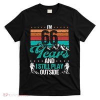 66 Year Old Hiker Mountains Outdoor Hiking 66 Birthday T-Shirt thumb 0