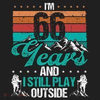 66 Year Old Hiker Mountains Outdoor Hiking 66 Birthday Beanie thumb 2